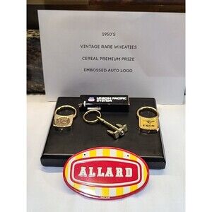 Allard Automobile England Vintage 50s Wheaties Cereal Premium Metal Car Emblem